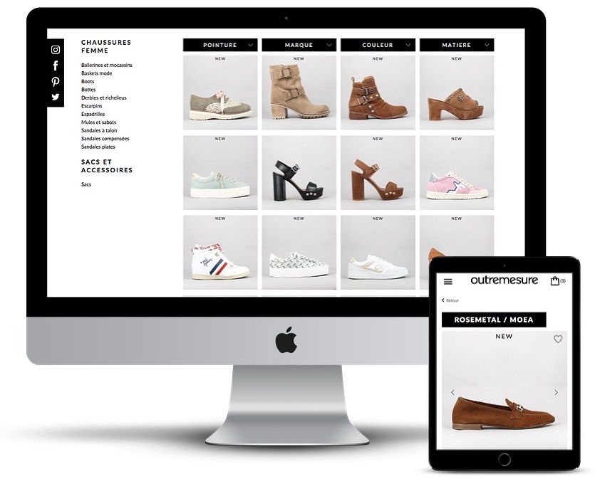 Mockup site e-commerce Woocommece outremesure