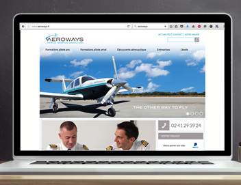 visuel du site internet d'Aéroways