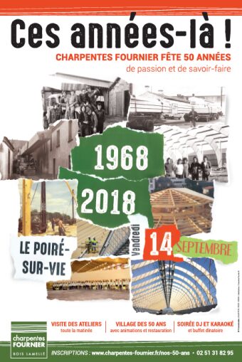 Affiche événement 50 ans Charpentes Fournier